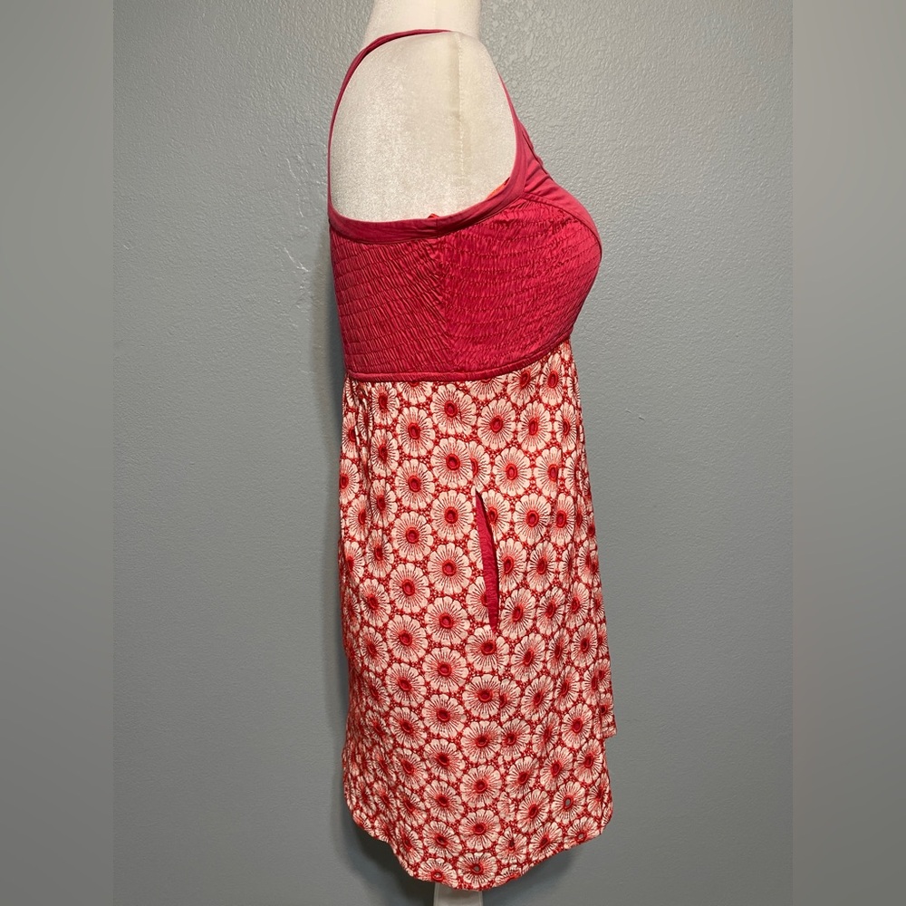 Anthropologie Fei Pink Lace Dress Fit Flare Floral Eyelet Sundress Y2K Size 2 - Picture 2 of 10